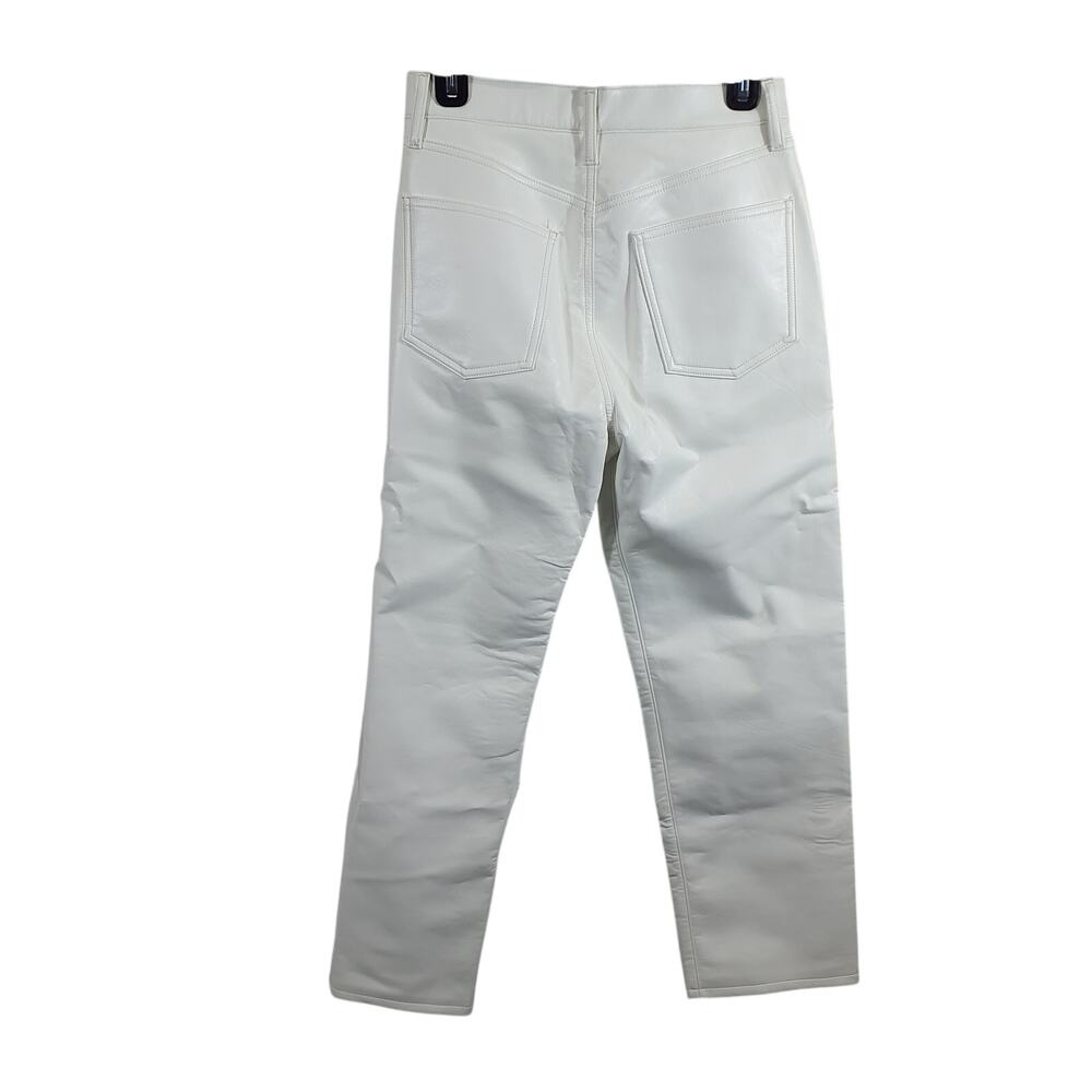 Agolde Recycled Leather White 90s Pinch Waist Size 27 Denim Jeans NWT - Picture 3 of 5